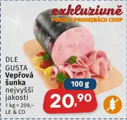 Coop Dle Gusta Vepřová šunka nabídka