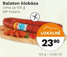 Konzum Balaton klobása nabídka