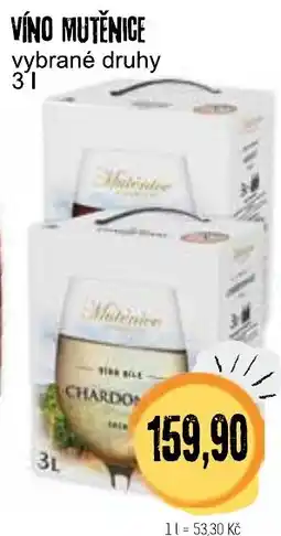 Konzum Víno mutěnice nabídka
