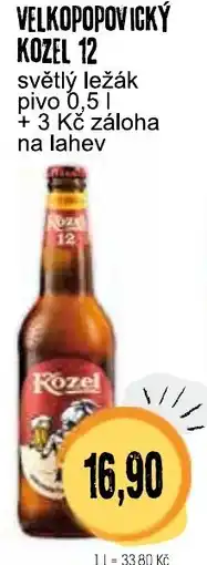 Konzum Velkopopovický Kozel 12 nabídka