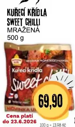 Konzum Kuřecí křídla sweet chilli nabídka
