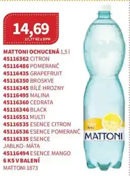 Kubík potraviny Mattoni ochucená nabídka