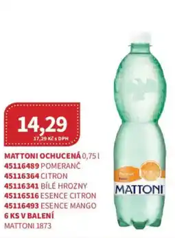 Kubík potraviny Mattoni ochucená nabídka
