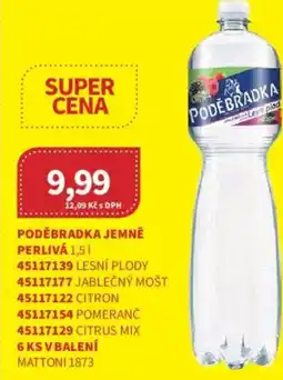 Kubík potraviny Poděbradka jemně perlivá nabídka