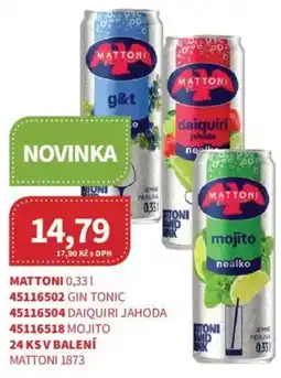 Kubík potraviny MATTONI nabídka