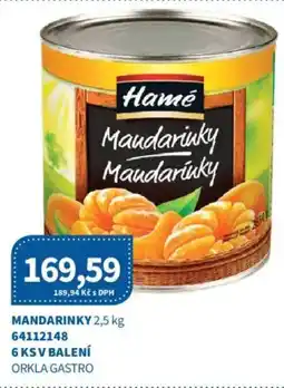 Kubík potraviny Hamé Mandarínky nabídka