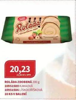 Kubík potraviny Roláda zdobená nabídka
