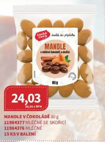 Kubík potraviny Mandle v čokoládě nabídka