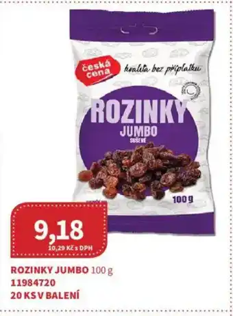 Kubík potraviny Rozinky jumbo nabídka