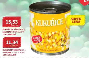 Kubík potraviny Kukuřice v nálevu nabídka