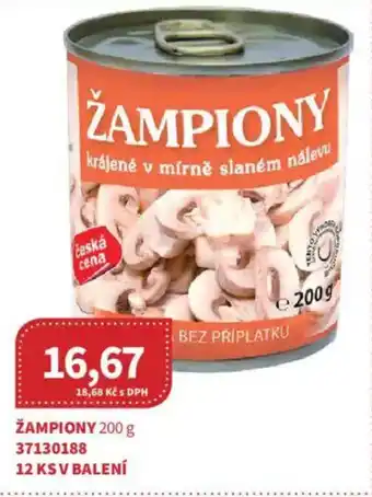 Kubík potraviny Žampiony nabídka