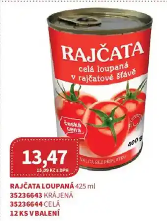 Kubík potraviny Rajčata loupaná nabídka