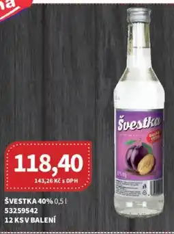 Kubík potraviny Švestka 40% nabídka