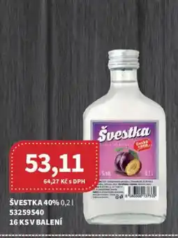 Kubík potraviny Švestka 40% nabídka