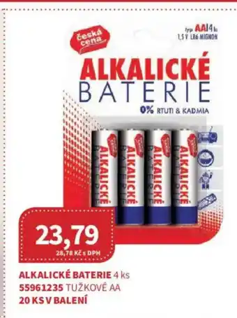 Kubík potraviny Alkalické baterie nabídka