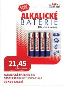 Kubík potraviny Alkalické baterie nabídka
