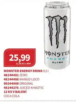 Kubík potraviny Monster Energy drink nabídka