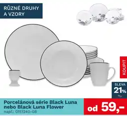 Asko Porcelánová série Black Luna nebo Black Luna Flower nabídka