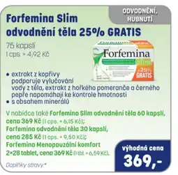 PharmaPoint Forfemina Slim odvodnění těla 25% Gratis nabídka