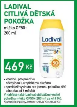 Alphega Lékárna Ladival citlivá dětská pokožka nabídka