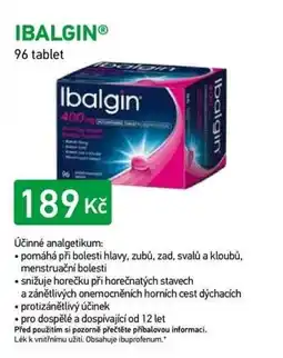 Alphega Lékárna Ibalgin nabídka
