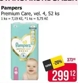 Teta Pampers Premium Care, vel. 4, 52 ks nabídka