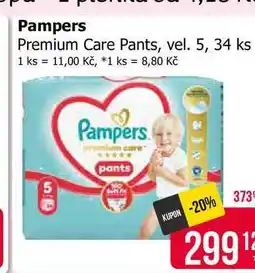Teta Pampers Premium Care Pants, vel. 5, 34 ks nabídka