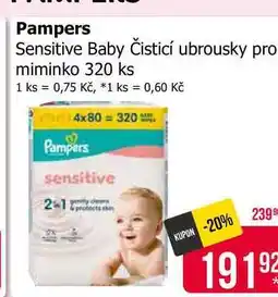Teta Pampers Sensitive Baby Čisticí ubrousky pro miminko 320 ks nabídka