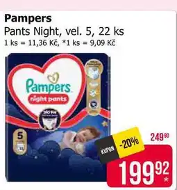 Teta Pampers Pants Night, vel. 5, 22 ks nabídka