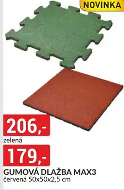 Baumax Gumová dlažba max3 červená nabídka