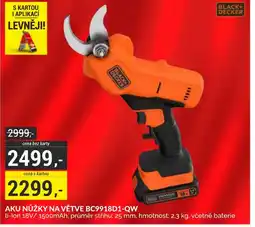 Baumax Aku nůžky na větve BC9918D1-QW nabídka
