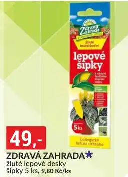 Baumax ZDRAVÁ ZAHRADA žluté lepové desky šipky nabídka