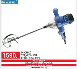 Baumax Míchač stavebních směsí GRW 1400 nabídka