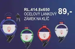 Baumax RL.414.8x650 Ocelový lankový zámek na klíč nabídka