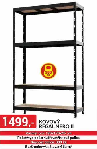 Baumax Kovový regal nero II nabídka