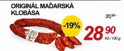 ZEMAN Originál maďarská klobása nabídka