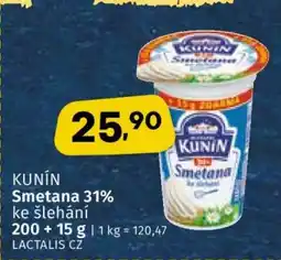 Coop KUNÍN SMETANA 31% ke šlehání nabídka
