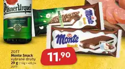 Coop Monte snack nabídka