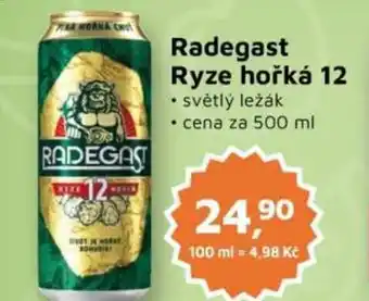 Můjobchod Radegast Ryze hořká 12 nabídka
