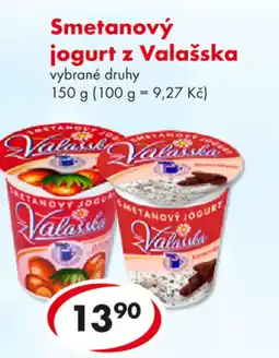 CBA Smetanový jogurt z Valašska nabídka