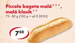 CBA Piccolo bageta malá nabídka