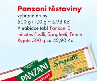 CBA Panzani těstoviny nabídka
