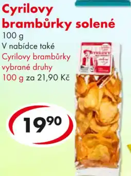CBA Cyrilovy brambůrky solené nabídka