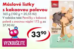 CBA Máslové lístky s kakaovou polevou nabídka
