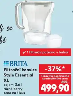 Kaufland BRITA Filtrační konvice Style Essential XL nabídka