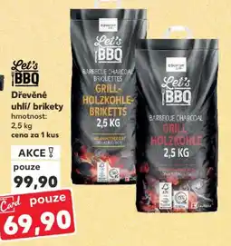 Kaufland Dřevěné uhli/ brikety nabídka