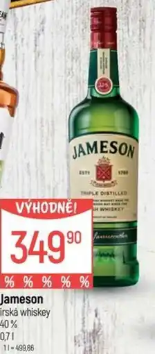 Globus Jameson irská whiskey 40% nabídka