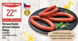 Globus Merquez hovězí grilovací klobása Globus nabídka