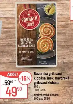 Globus Bavorská grilovací klobása šnek, Bavorská grilovací klobása nabídka