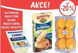 Globus Na vybrané druhy sýrů na gril značky zorba, koliba, rougette nabídka